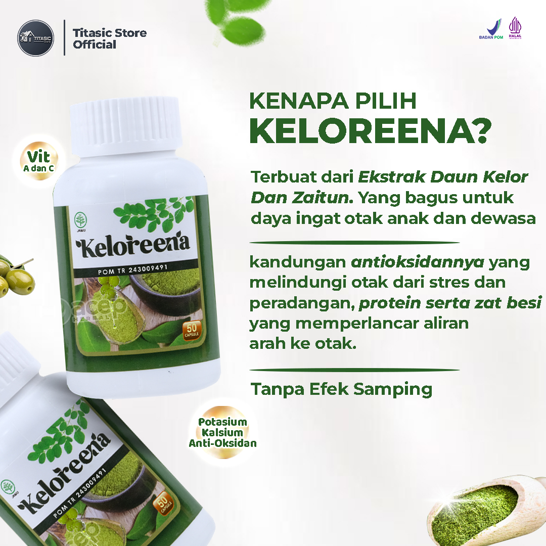 Obat Kencing Terus Menerus Infeksi Saluran Kemih ISK Sering Buang Air Kecil Beser Anyang Anyangan Kencing Nanah Prostat Batu Ginjal Keloreena Original 100% Asli Kapsul Daun Kelor Ekstrak Moringa Oleifera PALING AMPUH Namun Tergantung Kondisi Tubuh 2